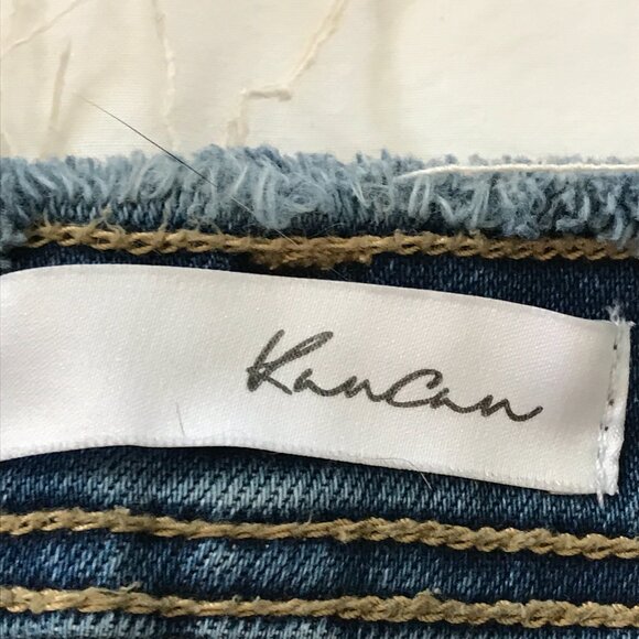 Kancan Clemence Mom Jeans Women 25 Blue High Rise Distressed Medium Wash 17554 - Picture 3 of 12